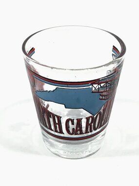 Vintage North Carolina Shot Glass - Souvenir - Collectible